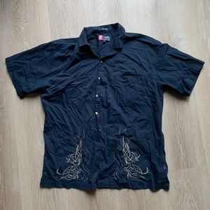 Vintage Chaps Ralph Lauren Flames Rayon